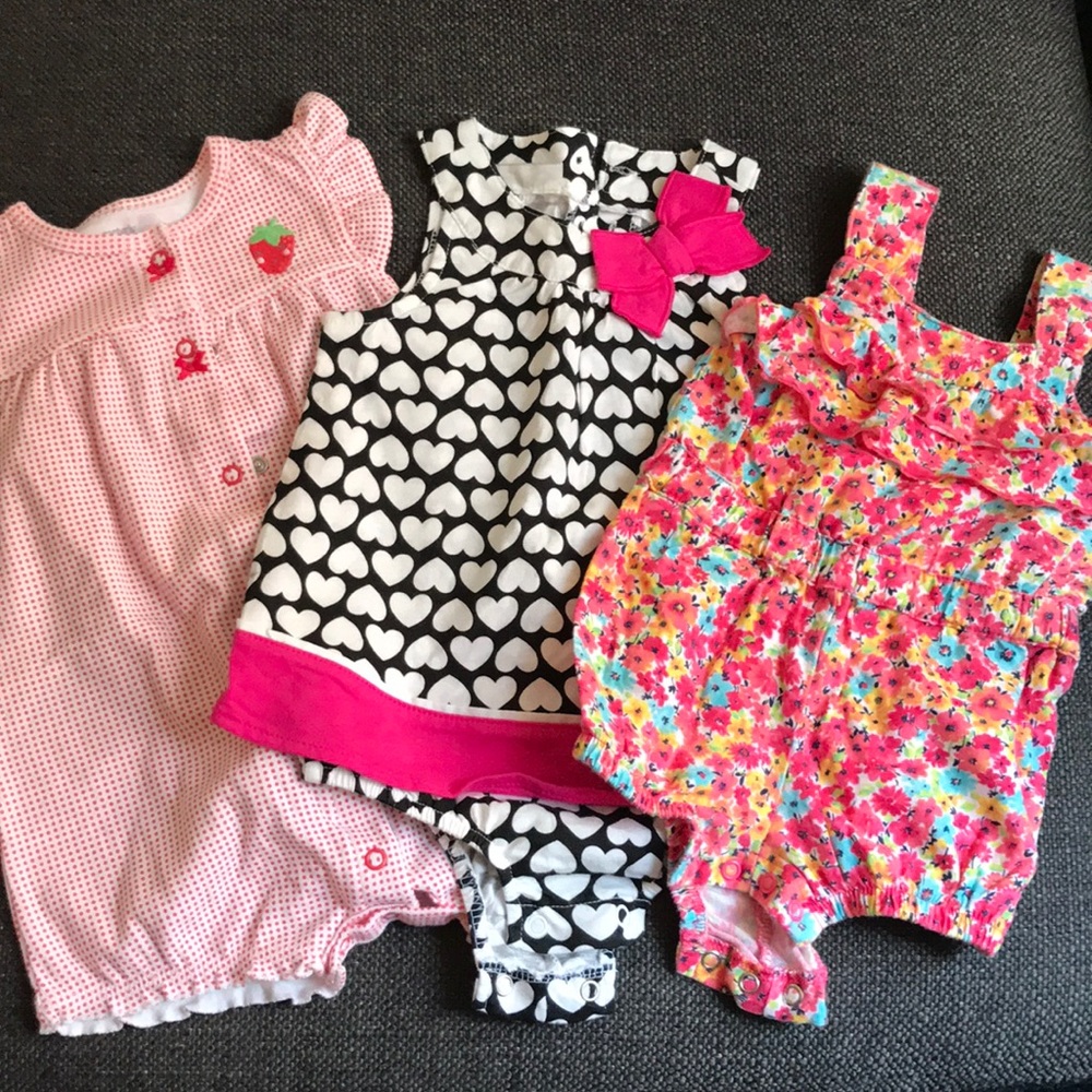 Lot of three girls rompers